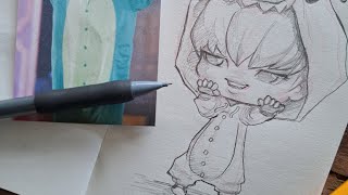 Chibi Jimin fanart in pencil: Happy ever after