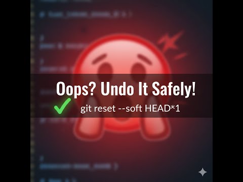 Undo Your Last Git Commit (Without Losing Work!) | 15-Second DevOps Tip