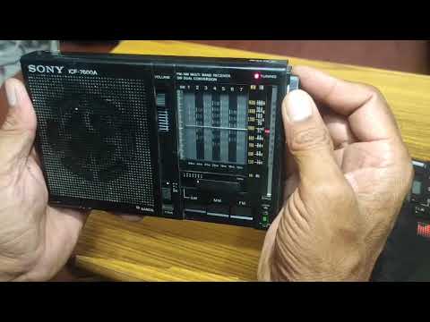 Sony ICF 7600A made in japan 9 band radio - YouTube