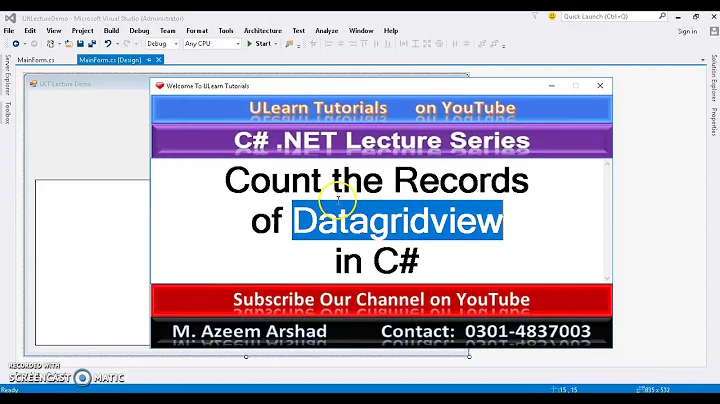 Count the Records of Datagridview in C#