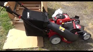 Troy Bilt TB WC28 Wide Area 28 inch Mower Unboxing