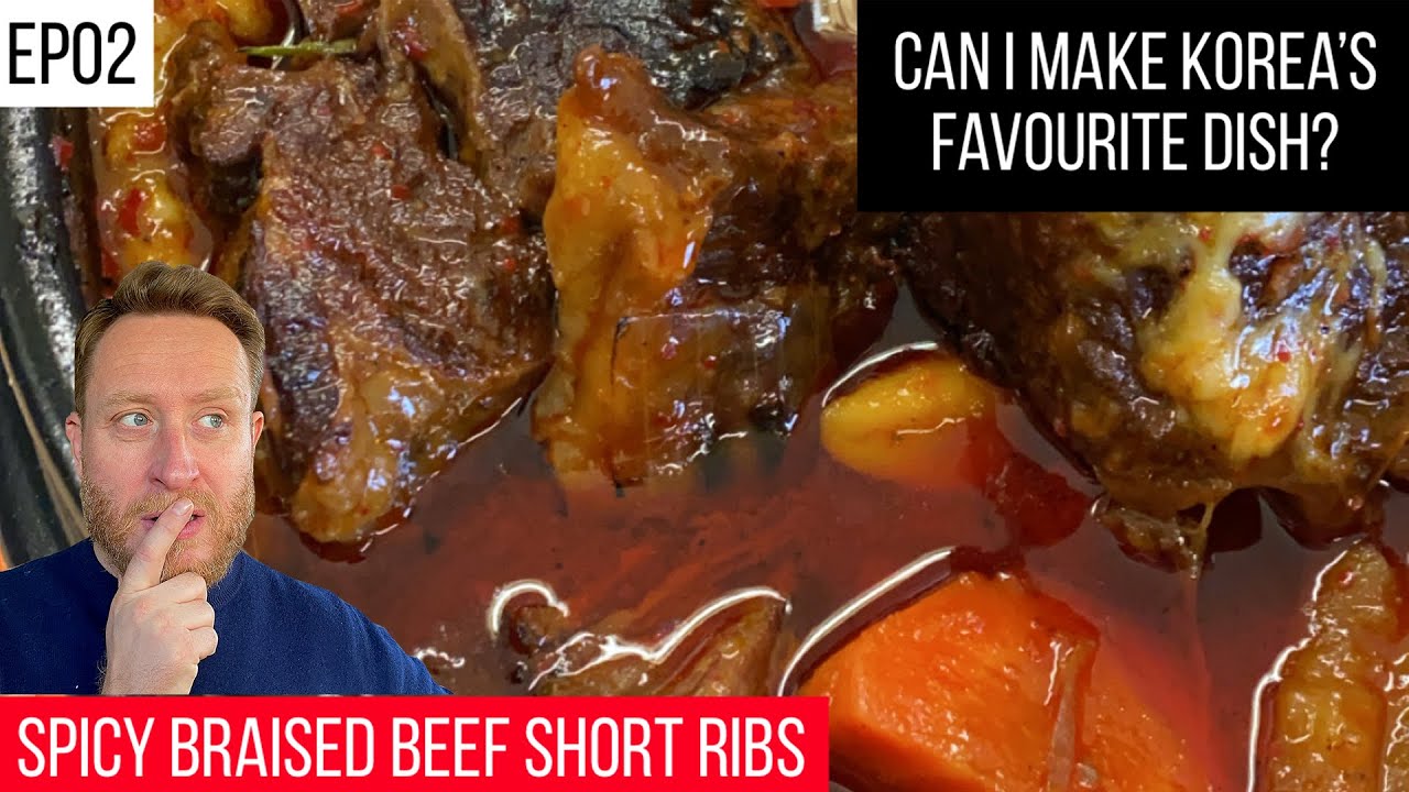 Ep02 SPICY KOREAN BRAISED BEEF SHORT RIBS recipe | How to make GALBI JJIM | John Quilter