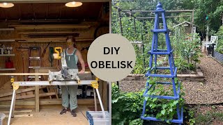 DIY garden obelisk