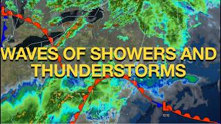 Waves Of Showers And Thunderstorms