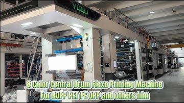 8 Colors Servo Driving Central Drum Flexo Printing Machine with Max Printing Speed 250m/min for film