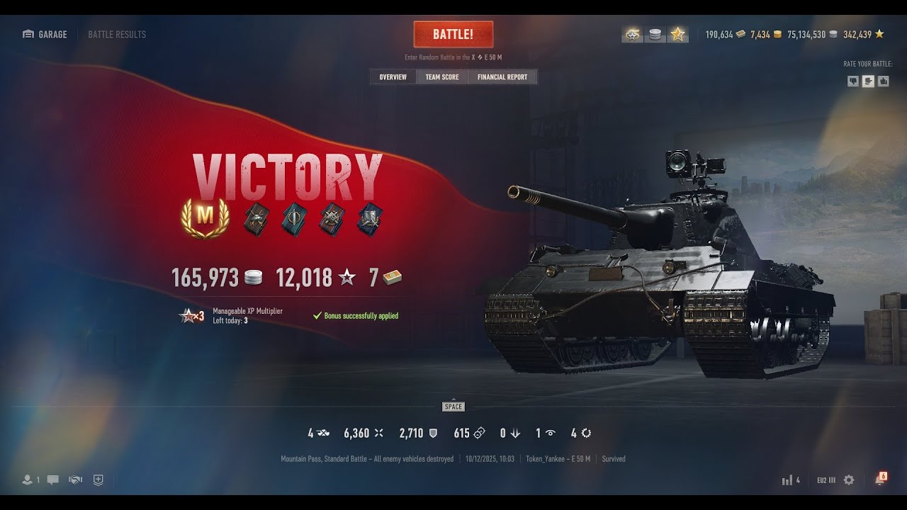 E 50 M | Mountain Pass map | Ace Tanker | 6360 DMG