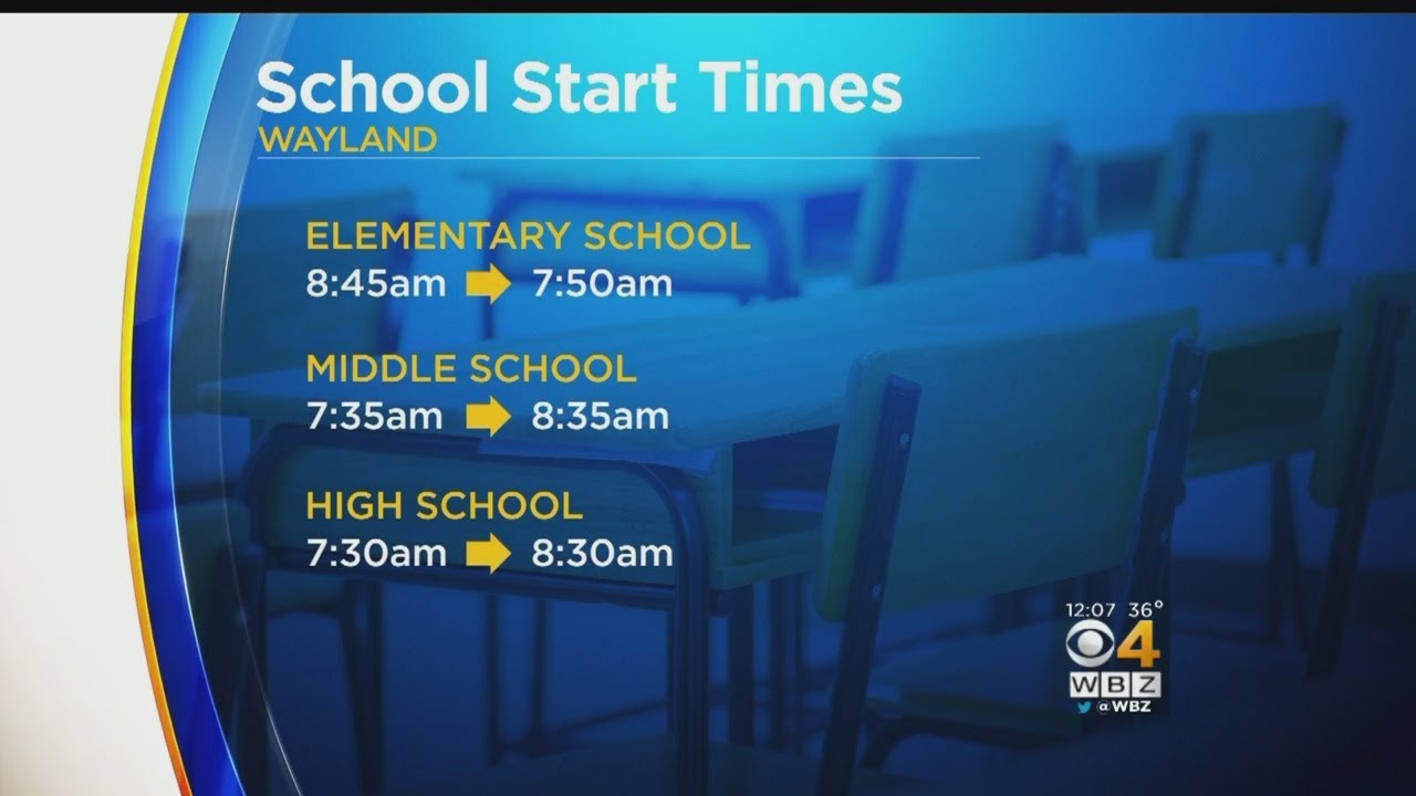 Wayland Considers Changing School Start Times YouTube