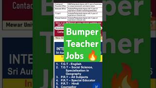 🔥 **Bumper Teacher Jobs 2025** 🔥 | Teacher Vacancy 2025 |Teacher Recruitment #teacher #teachingjobs