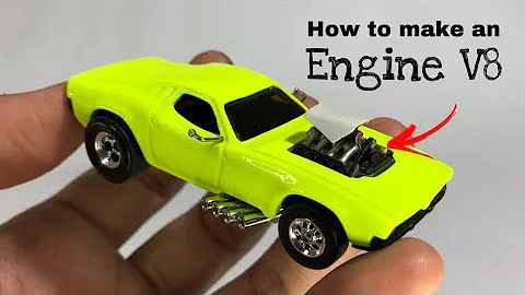 How to make an Engine V8 Handmade Custom Hotwheels