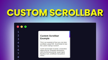 MIND-BLOWING CSS Secrets to Create a Custom Scrollbar!