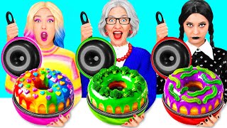 Wednesday vs Grandma Cooking Challenge | Creative Food Hacks by HAHANOM Challenge
