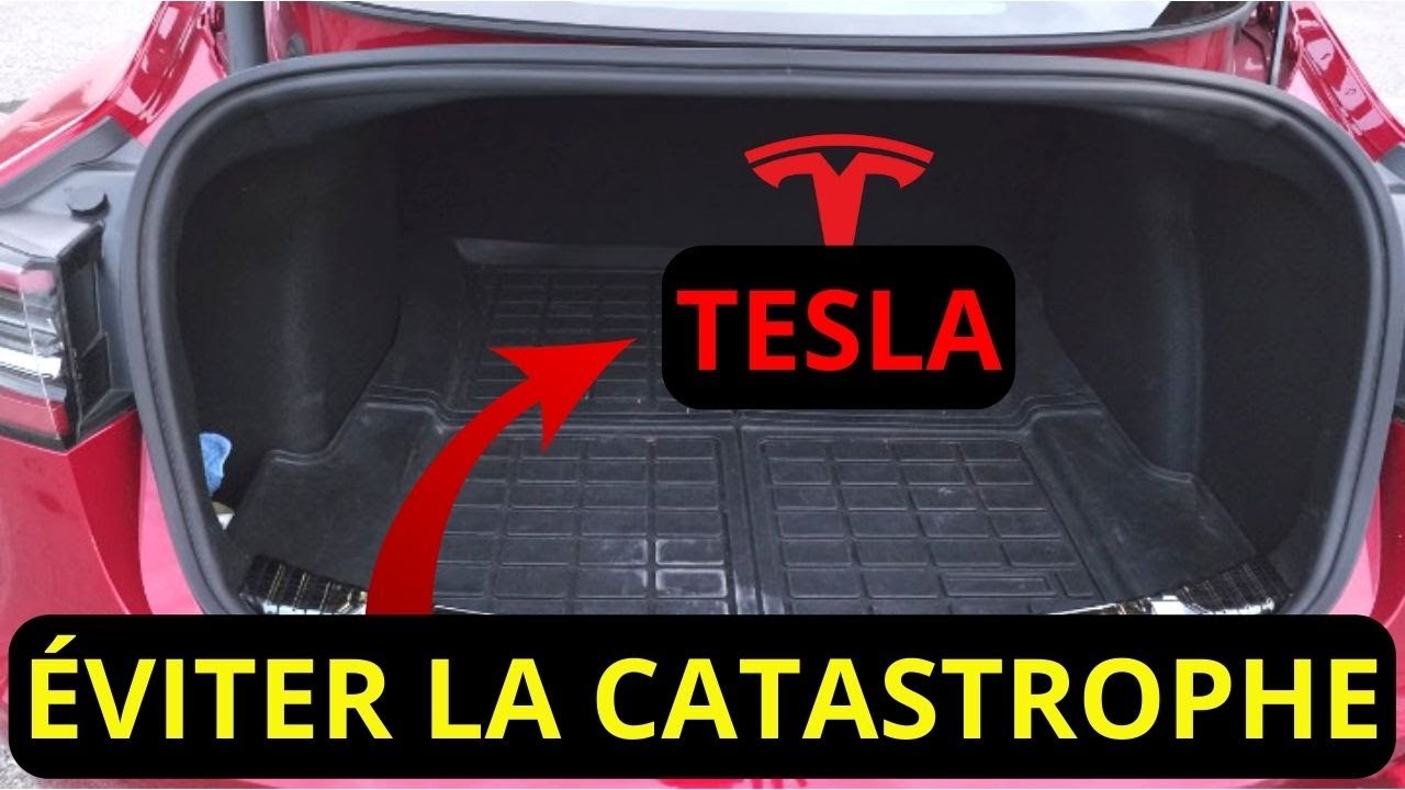 Tapis de coffre arrière en cuir synthétique Tesla Model 3 - Tesmile
