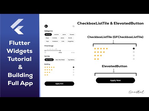 Flutter CheckboxListTile & ElevatedButton Widgets - Building Full App - Tutorial for Beginners -