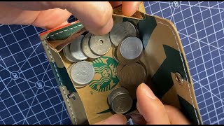 DIY『STARBUCKS紙袋を財布に変身！！』ハンドメイド