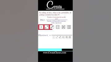 Probability of number less than 4 in rolling of dies | Class 10th Probability