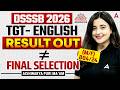DSSSB TGT English Result 2026 | DSSSB English 804/24 Result | DSSSB English Result