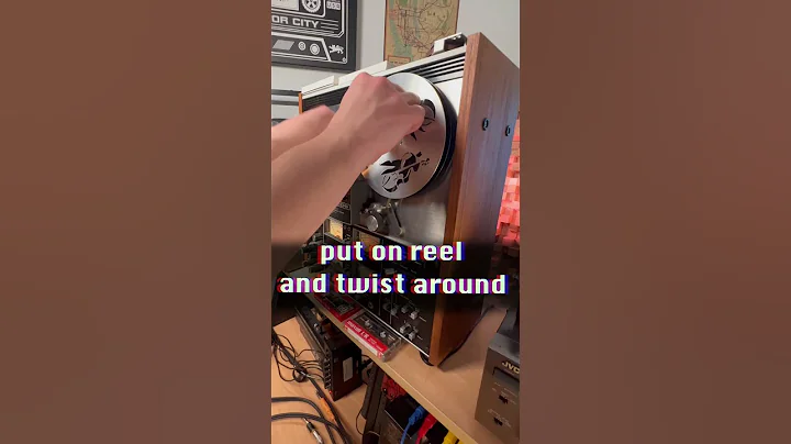 Threading Reel-to-Reel Tape Machine (TEAC A-2340)