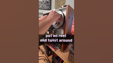 Threading Reel-to-Reel Tape Machine (TEAC A-2340)