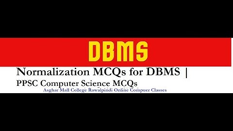 Normalization MCQs in DBMS | PPSC Computer Science MCQs | Database concepts