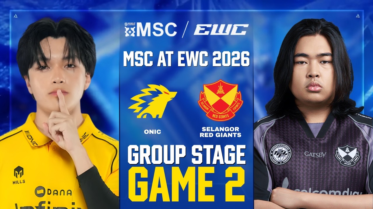 [GAME 2] ONIC ID vs SELANGOR RED GIANTS MSC AT EWC 2026 GROUP STAGE | ONIC vs SRG
