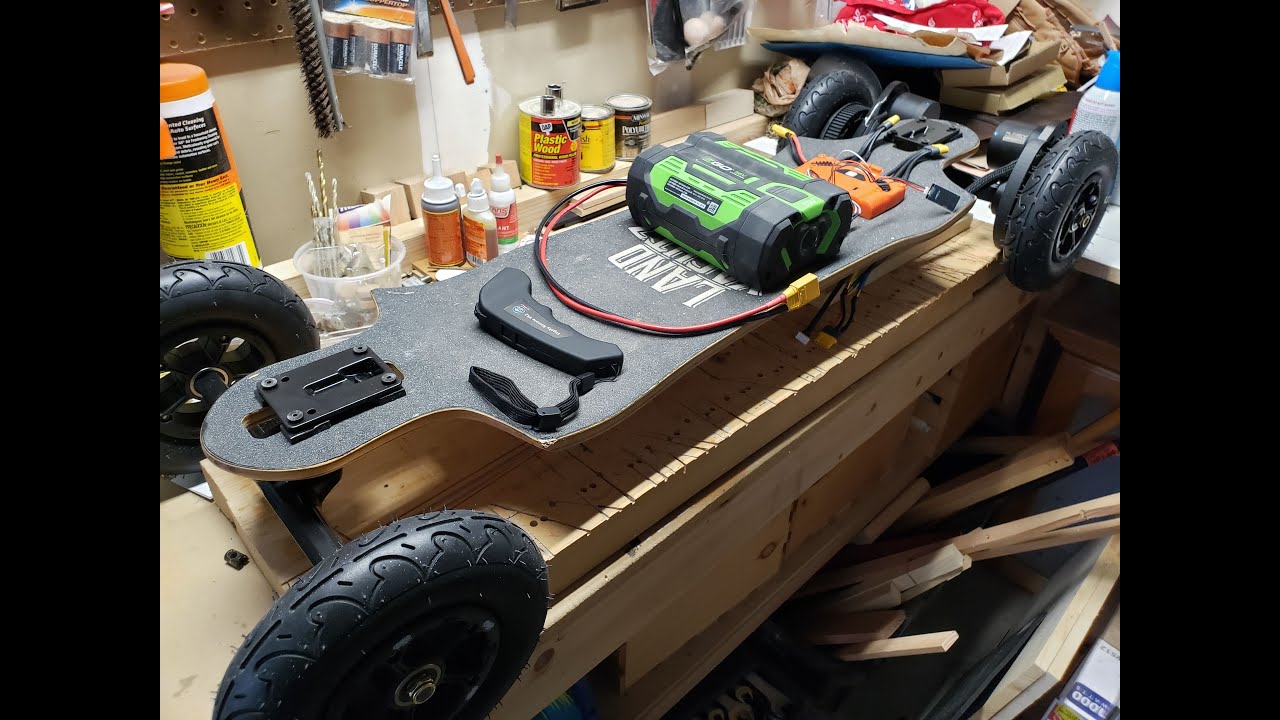 DIY Electric skateboard Build Part 1 esk8 longboard all terrain YouTube