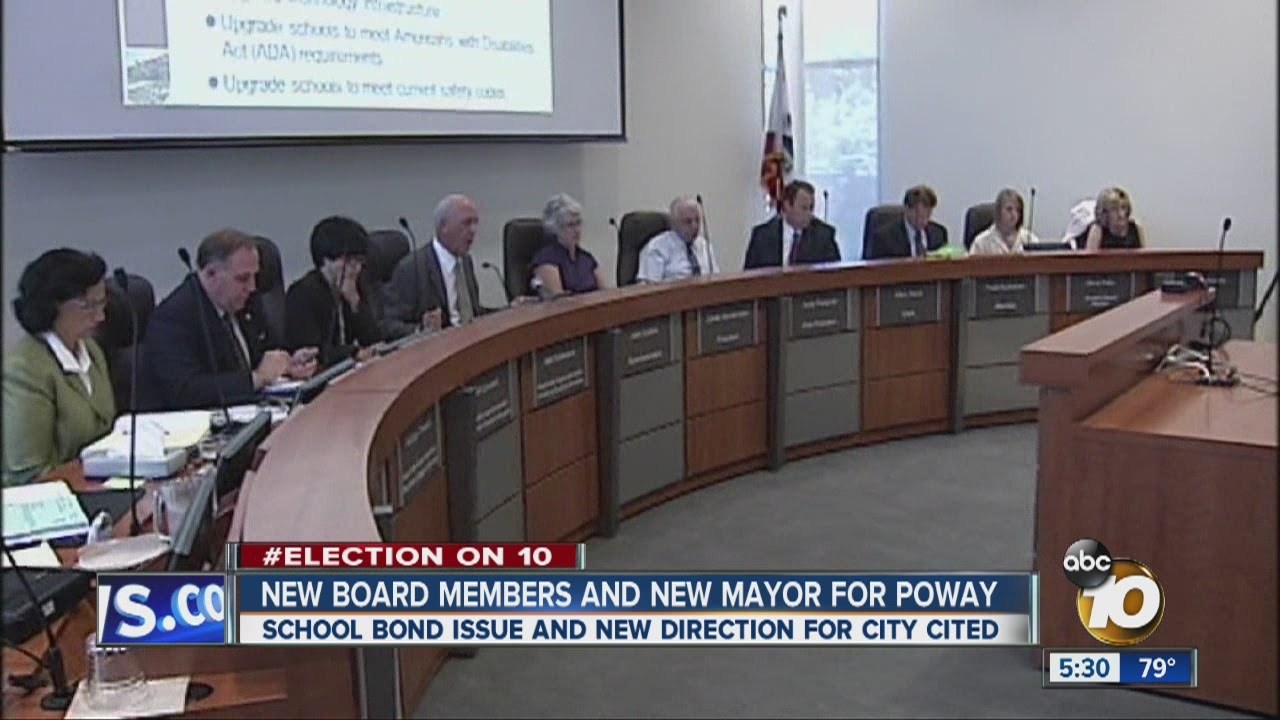 New school board members and mayor for Poway YouTube