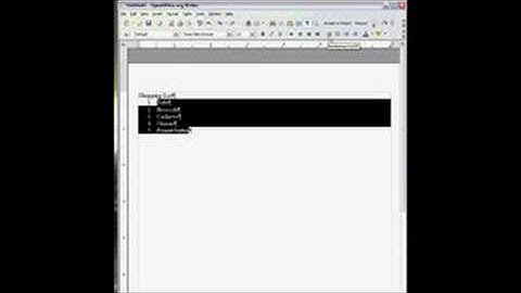 HOW TO: bullet and outline in OpenOffice 2.4
