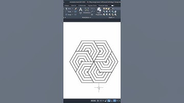 AutoCAD 2D Drawing Practice | Array | Hexagon | AutoCAD Pattern #pattern #illusion #rangoli