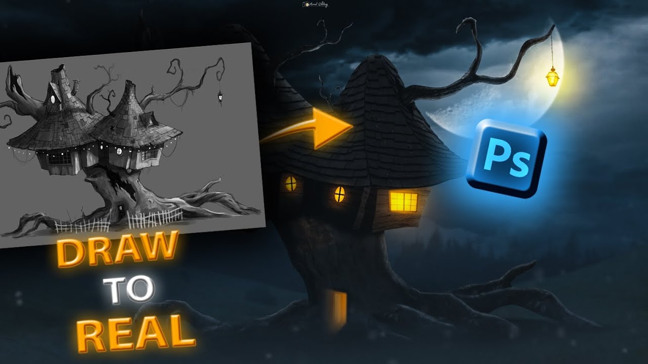 Draw to real photoshop speed art must watch ❤