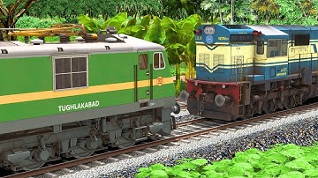 WDM3D to WAP4 ICF TRAIN LOCO CHANGE | BUMPY RAILROAD | RAILWORKS | INDIAN TRAIN SIMULATOR GAMEPLAY