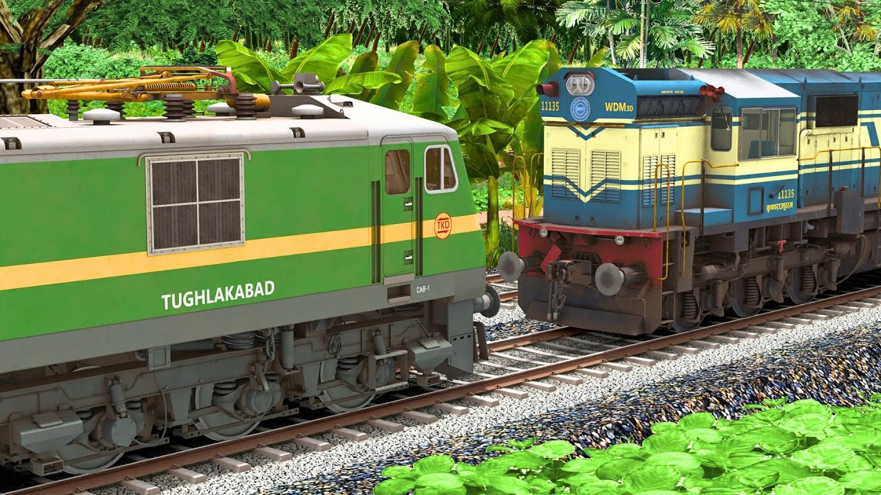 WDM3D to WAP4 ICF TRAIN LOCO CHANGE | BUMPY RAILROAD | RAILWORKS | INDIAN TRAIN SIMULATOR GAMEPLAY