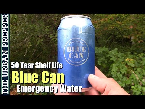 Blue Can Long Term Emergency Drinking Water - 50 Year Shelf Life