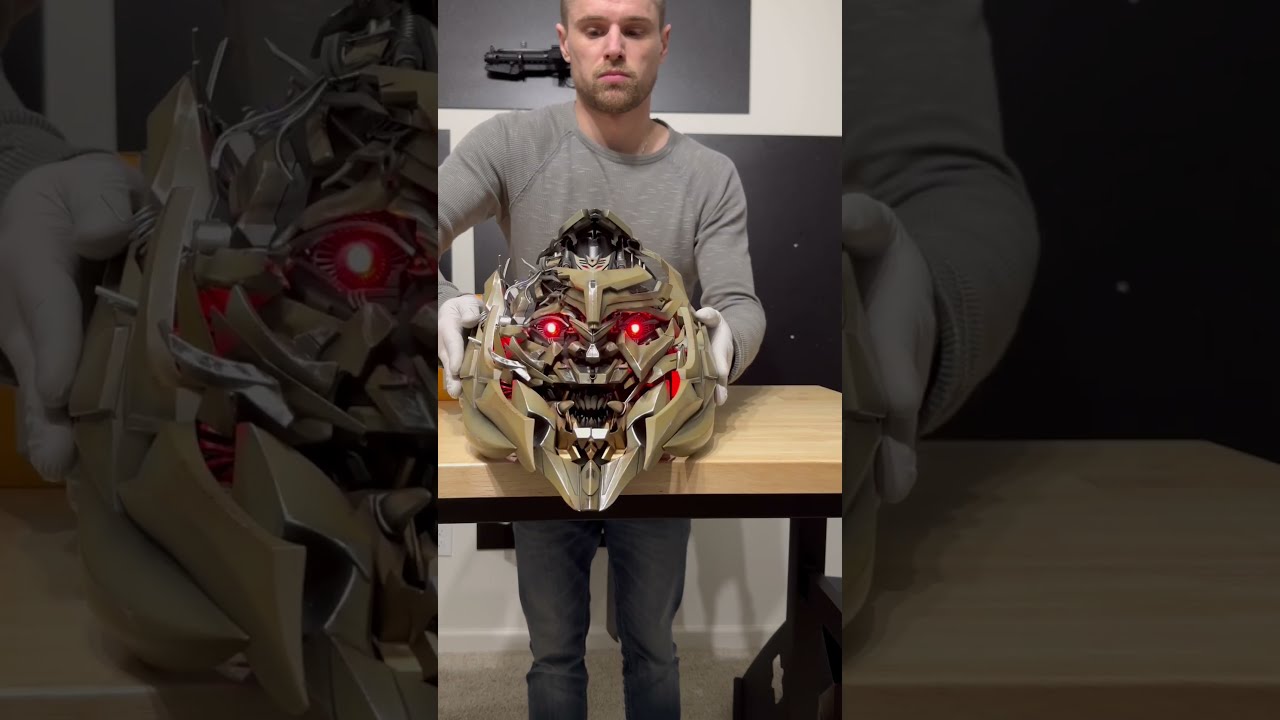 This Helmet Is So Real Megatron Transformers Unboxing Optimusprime Robot