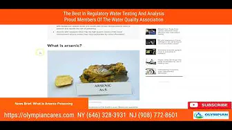 Water Testing for Arsenic - What Is Arsenic Poisoning thumbnail