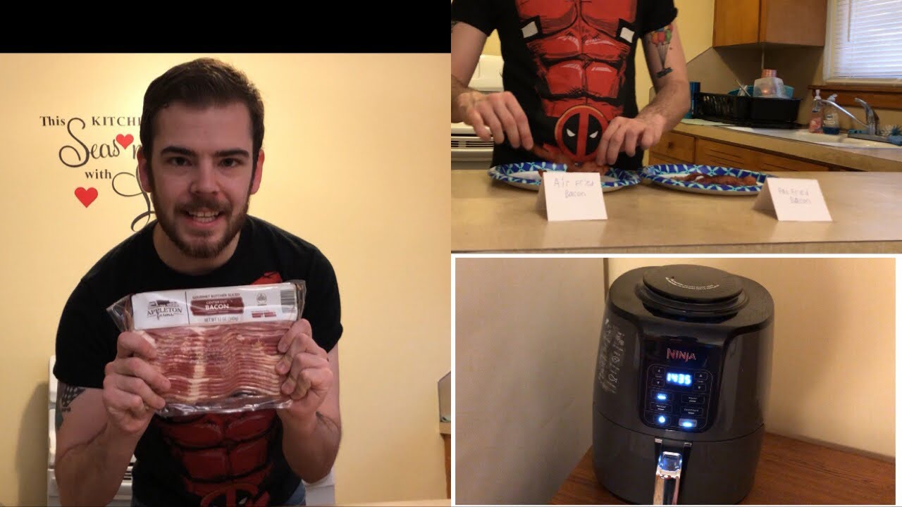 Ninja air fryer bacon vs pan fried: Which takes the cake? - YouTube