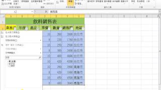 Excel 2012 初階教學條件篩選功能