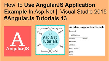 How to use angularjs application example in asp.net || visual studio 2015 #angularjs tutorials 13