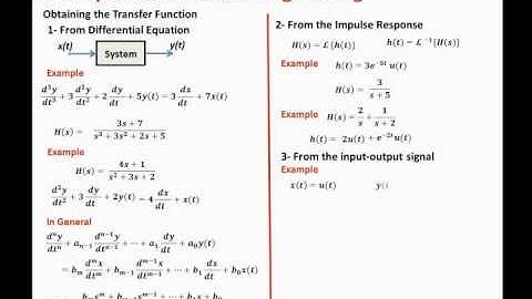 Control Engineering Tutorial 2: Prerequisite Topics (Obtaining Transfer Function)