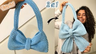 Crochet Bow Bag Tutorial  Share with Friends