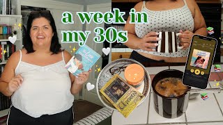 come spend a week in my 30s with me ☕️📚 books, at-home iced lattes & vintage finds