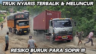 Bad Risks for Drivers!!! The truck almost overturned and rolled over Batu Jomba