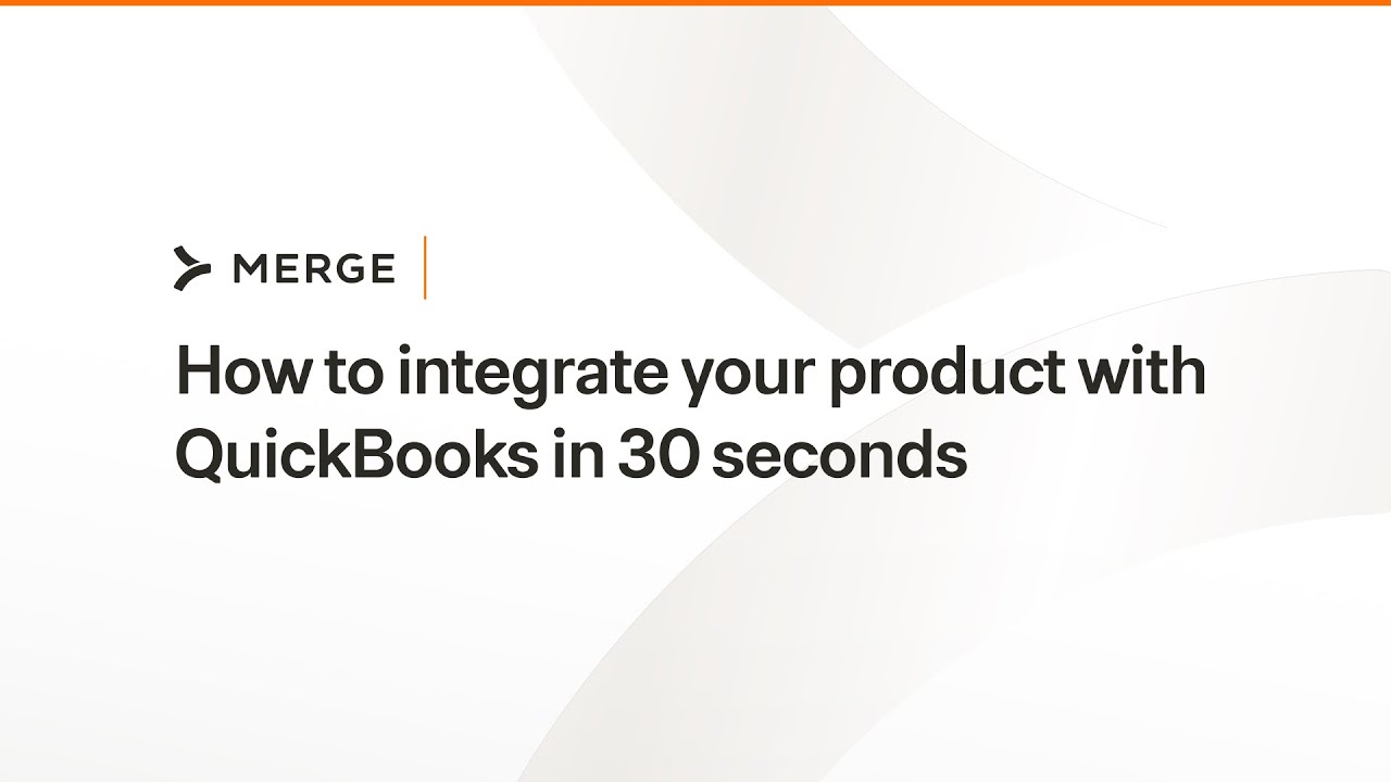How to integrate your product with QuickBooks in 30 seconds - YouTube