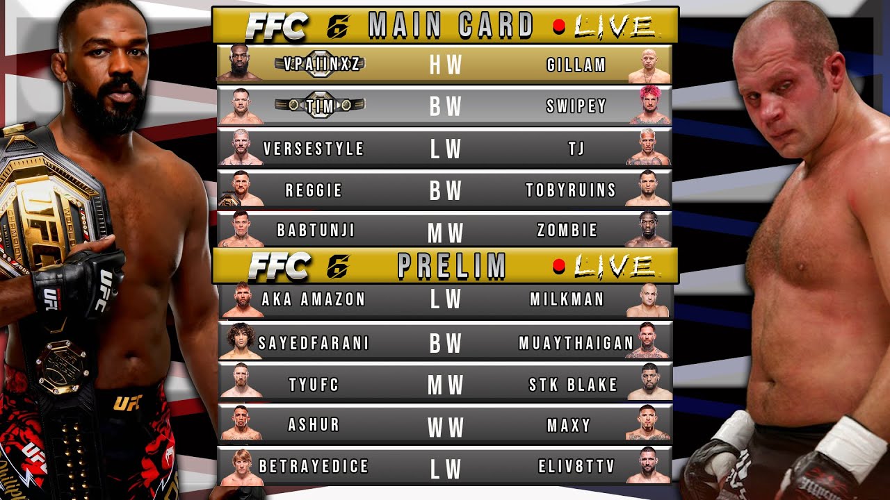 FURY FC 6, VPAIN VS GILLAM (PS), TIM VS SWIPEY (XBOX)