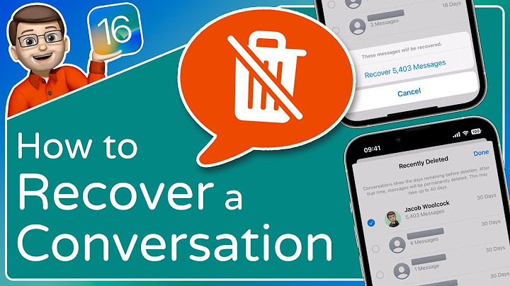 How do you get back a deleted conversation on imessage