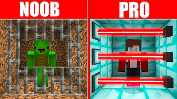 Minecraft NOOB vs PRO: SAFEST SECURITY PRISON BUILD CHALLENGE in Minecraft (Maizen Mizen Mazien)