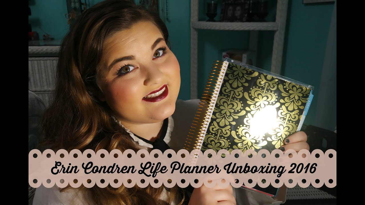 Erin Condren Life Planner Unboxing | 2016 - YouTube