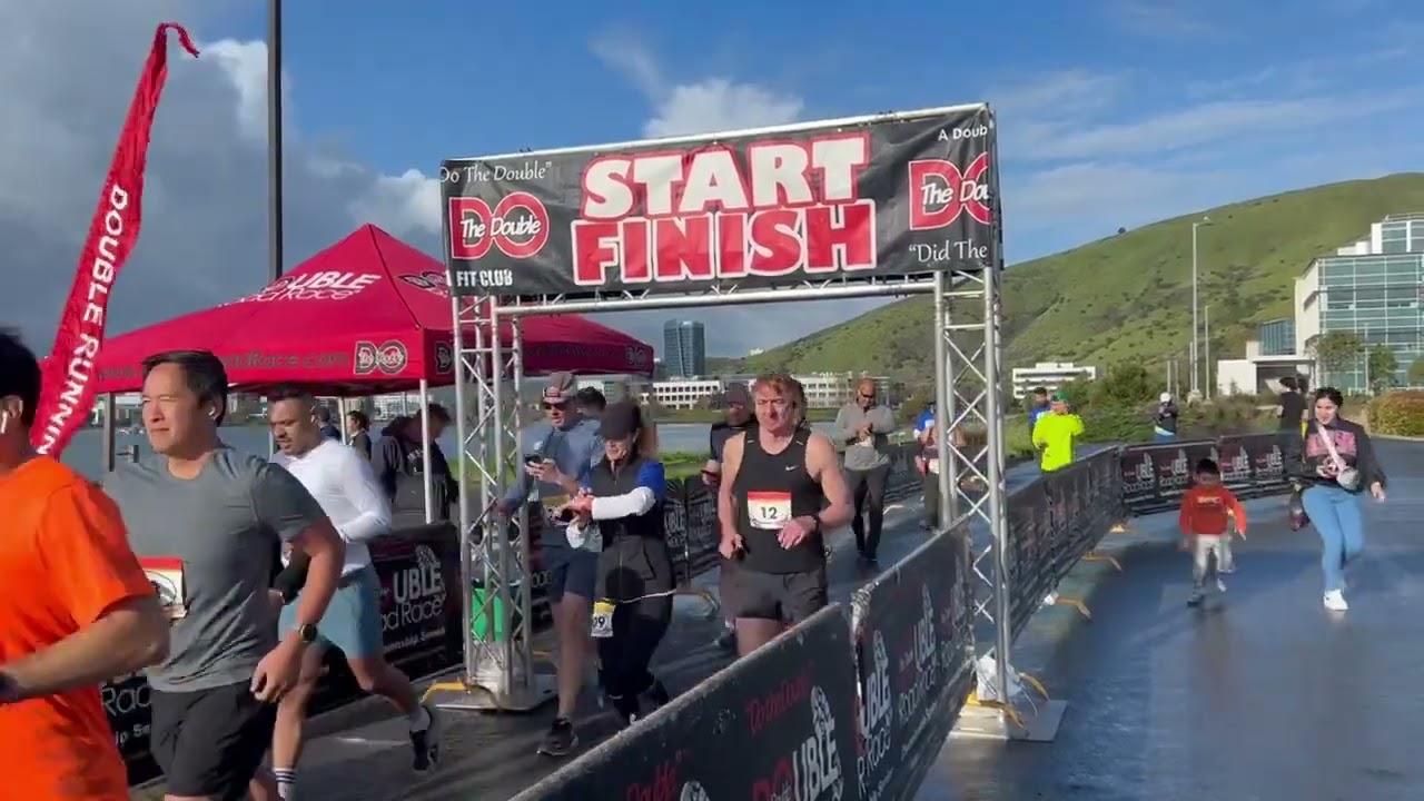 Marina Double 15K (10K leg start) and the Marina 10K start poster