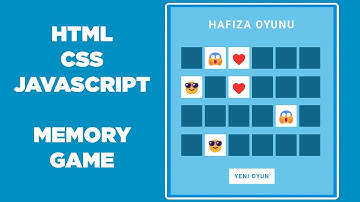 Html Css ve Javascript ile Hafıza Kartı Oyunu Yapımı | Javascript Memory Card Game