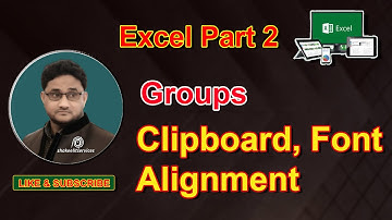 How to use Groups Clipboard | Font | Alignment in Excel in Urdu and Hindi