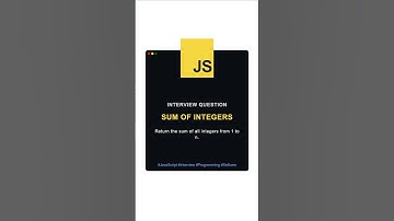 Sum of Integers | Javascript Master